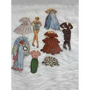 Vintage Grace Kelly Cut Out Paper Doll With Clothes And Accessories Shackman